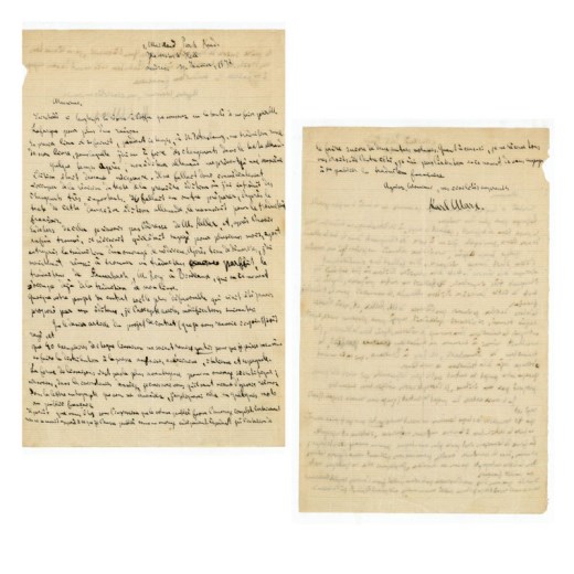 马克思六封书信手稿原件入藏中央党史和文献研究院